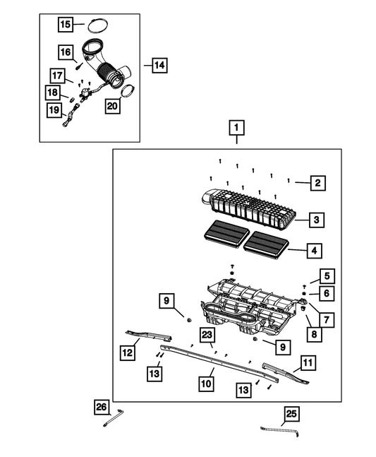 Air Filter | Mopar | Part Number (53011248AB)Motor Vehicle Engine PartsMy Mopar Garage