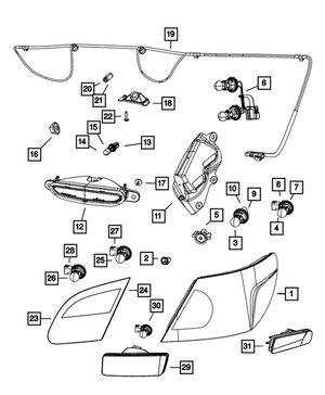Bulb- Park Lamp | Mopar | Part Number (68604812AA)