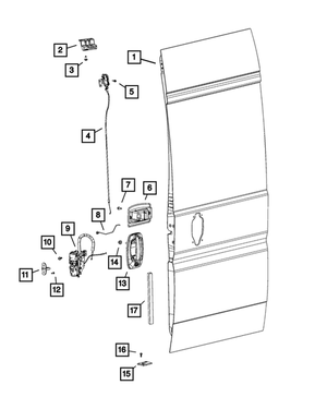 Cargo Door Latch | Mopar | Part Number (68226088AB)