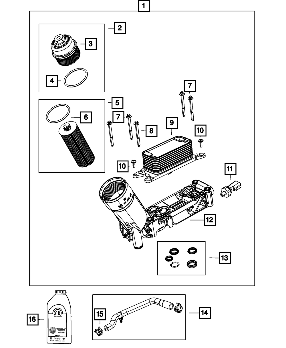 Engine Oil Filter Kit | Mopar | Part Number (68191349AC)Oil FiltersMy Mopar Garage