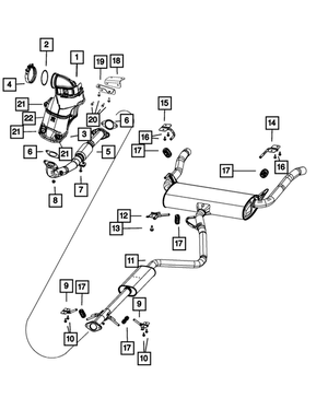 Exhaust Gasket | Mopar | Part Number (68201394AA)