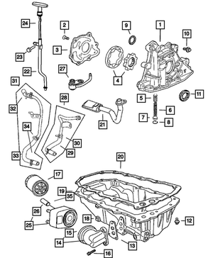 Hex Flange Head Bolt- Mounting | Mopar | Part Number (6102041AA)