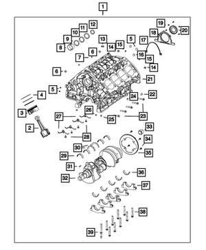 Hex Flange Head Bolt- Mounting | Mopar | Part Number (6513204AA)Motor Vehicle Engine PartsMy Mopar Garage