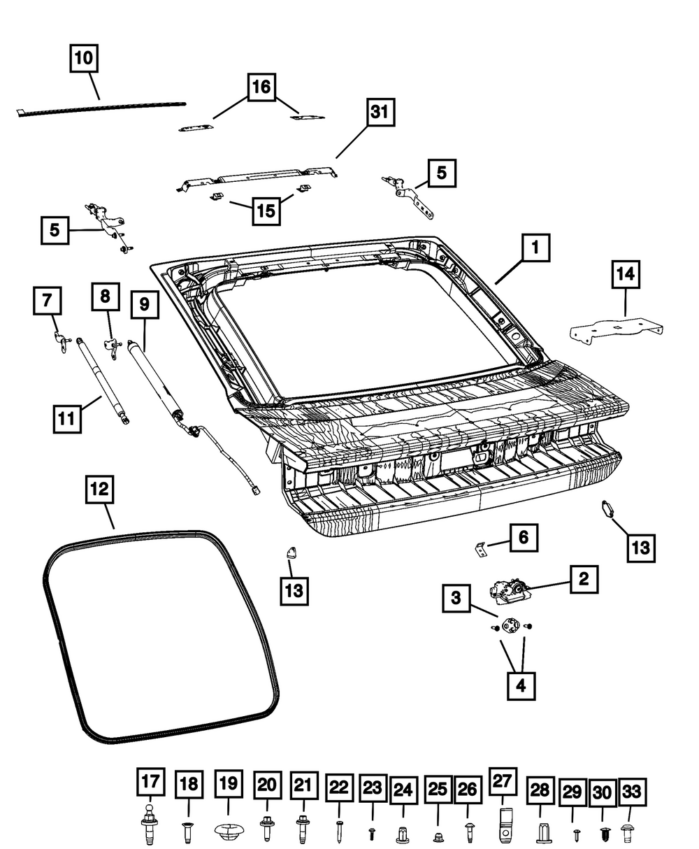 Lift-Gate Latch | Mopar | Part Number (68364385AE)