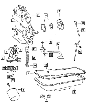 Oil Filter Adapter Gasket | Mopar | Part Number (4648991AB)