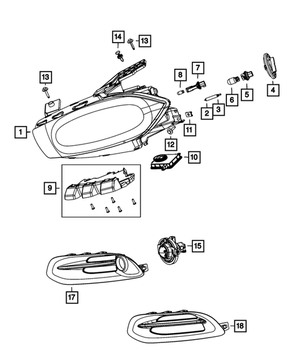 Park And Turn Signal Socket | Mopar | Part Number (68186725AB)