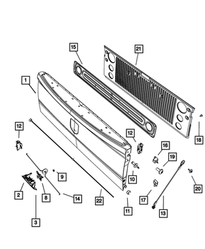 Tailgate Pivot Bushing | Mopar | Part Number (55372948AB)