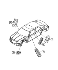 Front Door Switch And Bezel - Mopar (68590592AA)