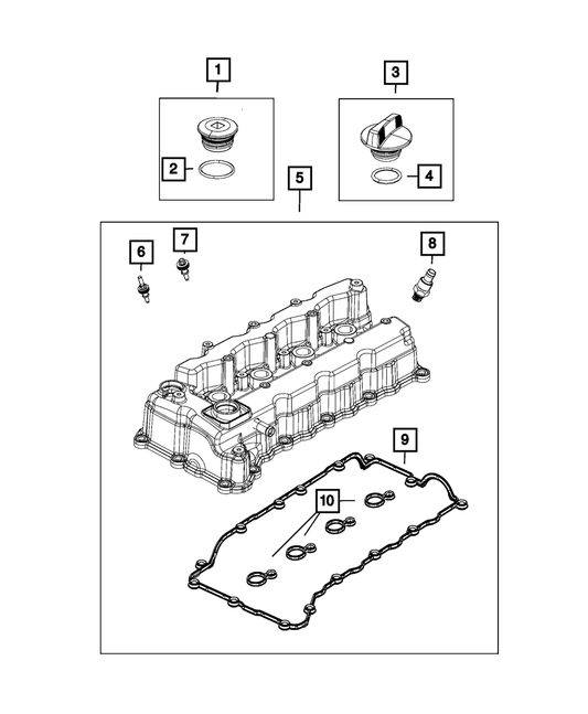 Ignition Coil Gasket | Mopar | Part Number (5047439AB)