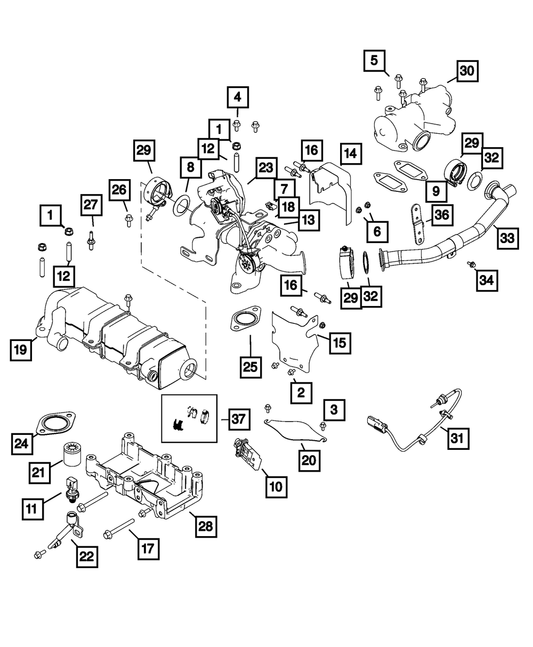 Exhaust Gasket - Mopar (68444079AA)