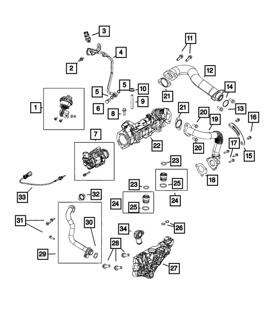 Egr Tube Gasket | Mopar | Part Number (68211320AA)