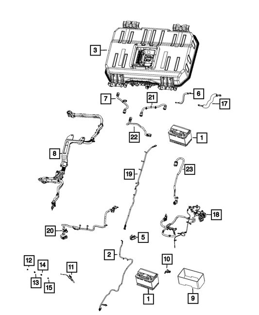 Storage Battery | Mopar | Part Number (BBH7F001AA)