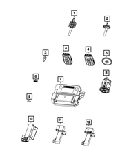 Integrated Key Fob Transmitter - Mopar (68575430AA)