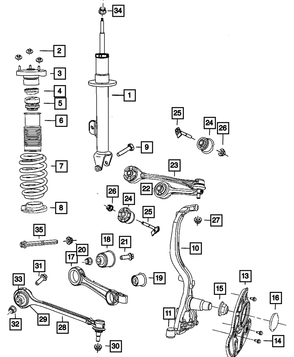 Hex Flange Head Bolt - Mopar (6507654AA)