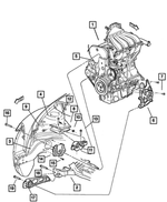 Engine Mount Isolator, Automatic Transmission - Mopar (5085121AC)