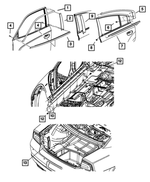 Day Light Opening Molding, Left - Mopar (57010505AM)