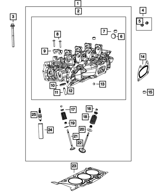 Cylinder Head, Left Side, Remanufactured - Mopar (R3620113AA)