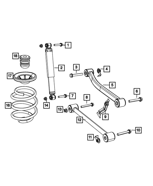 Suspension Shock Absorber Kit - Mopar (68527790AB)