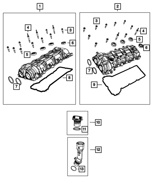 Seal- Right Side- Cylinder Head Cover | Mopar | Part Number (5184855AB)