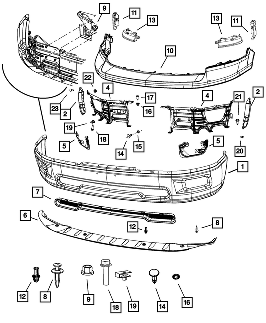 Fascia Bracket, Right - Mopar (55277480AD)