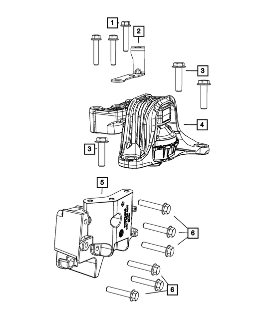 Engine Mount - Mopar (68073217AC)