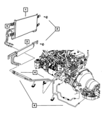 Oil Cooler Pressure And Return Line - Mopar (68078244AA)