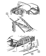 Roof Molding, Left - Mopar (68289845AC)