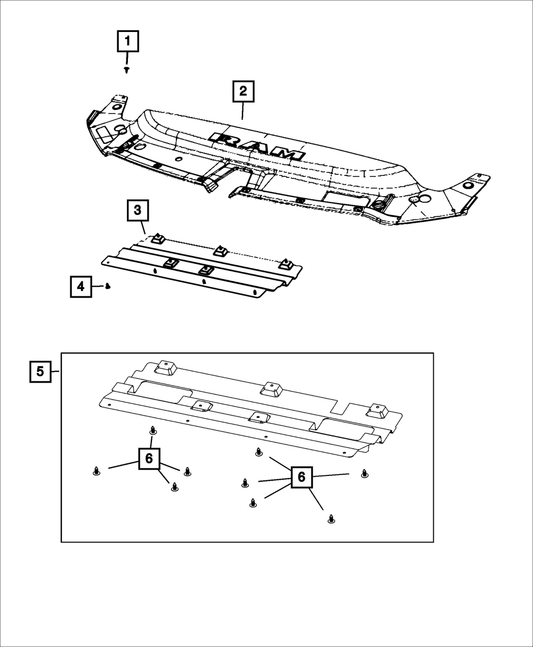 Radiator Lower Seal - Mopar (68276399AA)